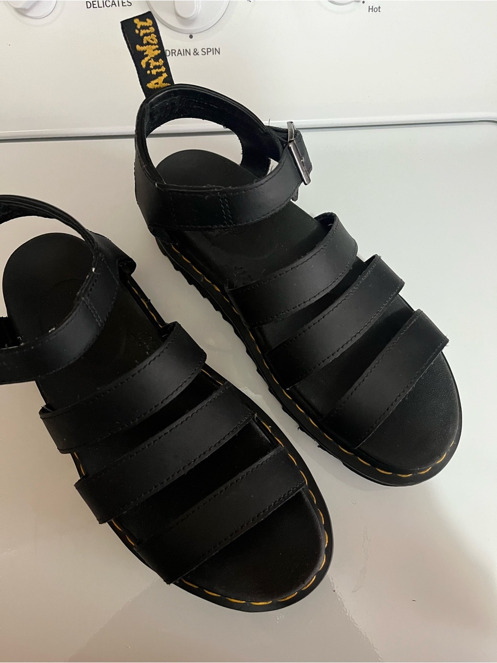Dr. Martens Black Leather Multi-Strap Men’s Sandals